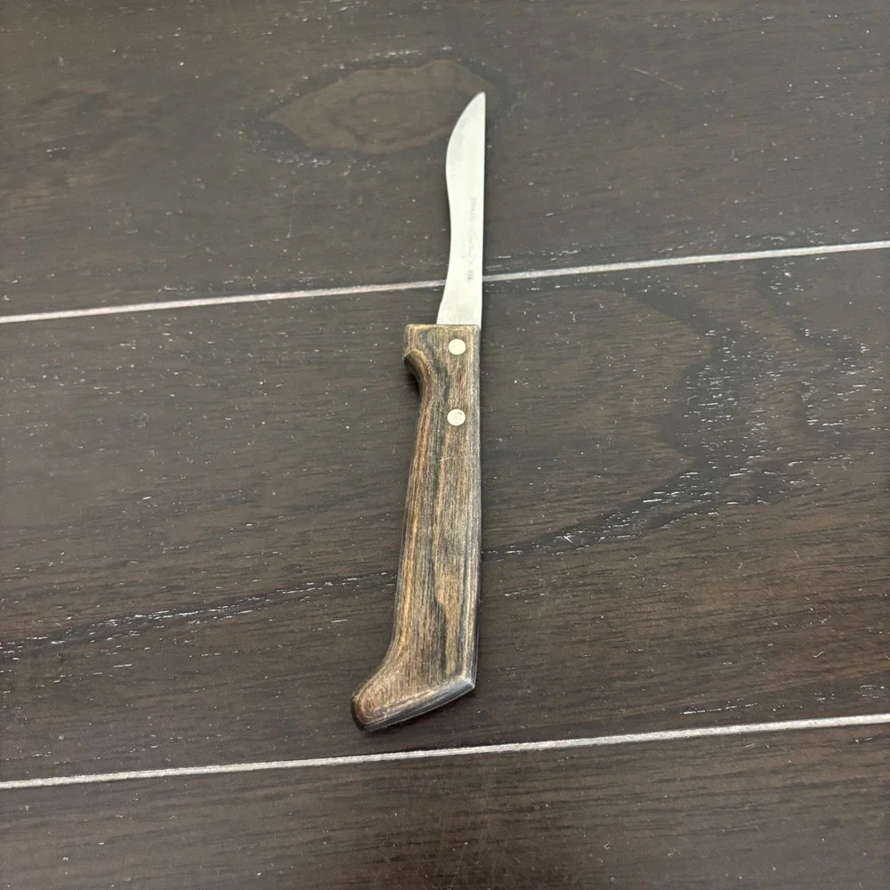 West Bend | Stainless Steel Paring Knife | Wood‎ Handle USA Vintage Kitchen Tool